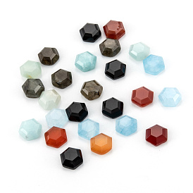 Natural & Synthetic Gemstone Cabochons, Faceted, Hexagon