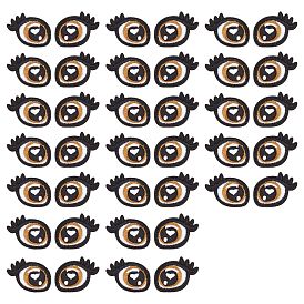 20 пары полиэстеровых нашивок для одежды, глаз