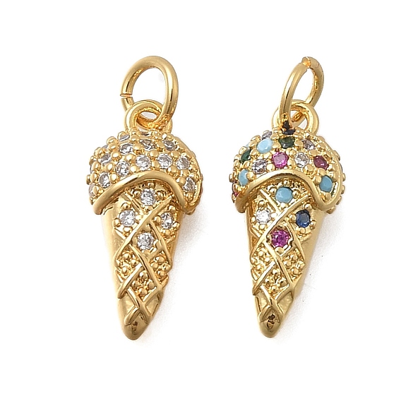 Латунные микро проложить кубического циркония подвески, мороженое, реальный 18 k позолоченный, без кадмия и без свинца, стойки покрытие, долговечный, с целью перехода в кольце