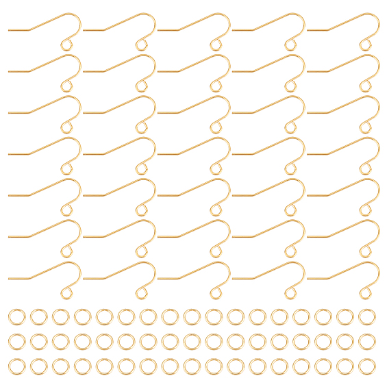 60 шт. 304 крючки для серег из нержавеющей стали, с 60 соединительными кольцами