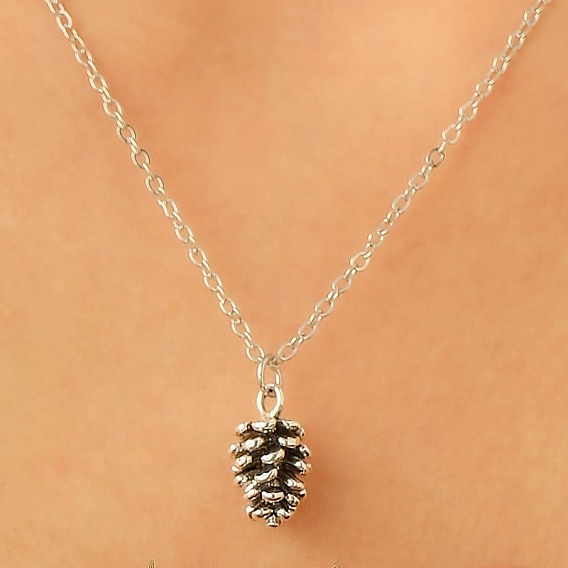 Модные ожерелья из сплава с подвеской в виде шишки для женщин