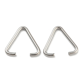304 Stainless Steel Pinch Bails, Triangle Rings