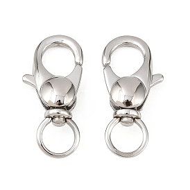 304 из нержавеющей стали поворотный когтя омара застежками, поворотные крючки, 25x11x6 мм, отверстие : 6 мм