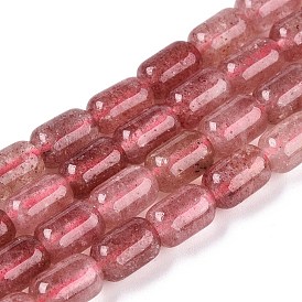 Natural Strawberry Quartz Beads Strands, Column