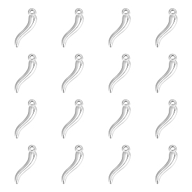 16 шт. 304 подвески из нержавеющей стали, рог изобилия / итальянский рог корничелло амулеты