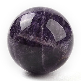 Natural Amethyst Sphere Beads, No Hole/Undrilled, Round Ball Beads