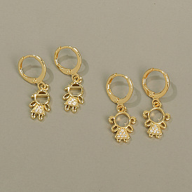 18K Gold Minimalist Earrings for Boys and Girls - Fashionable and Simple.