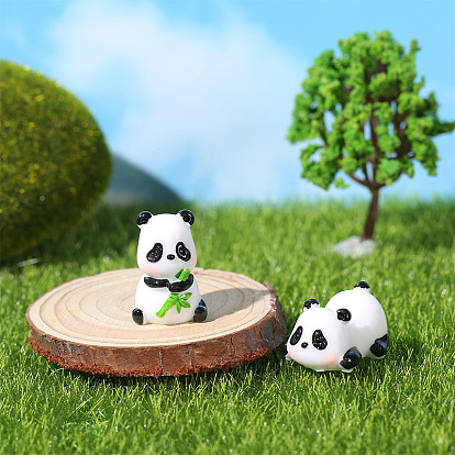 Small panda micro-landscape gardening DIY landscaping accessories cute panda resin crafts ornaments