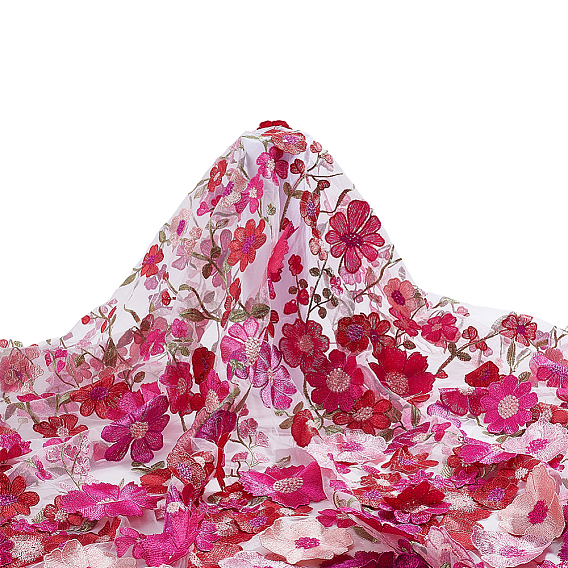 1 шт. полиэстеровая сетчатая ткань для вышивки, аксессуары, цветочным узором