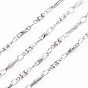 201 Stainless Steel Rectangle & Oval Link Chains, Soldered