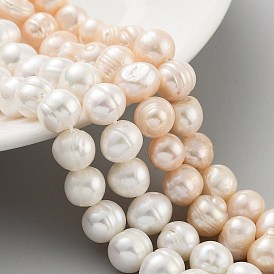 Natural Cultured Freshwater Pearl Beads Strands, Potato