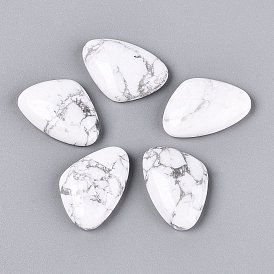 Synthetic Howlite Cabochons, Triangle, Flat Back