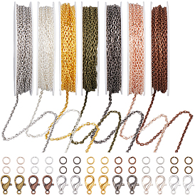 DIY Iron Cable Chains Bracelets Necklaces Making Kits
