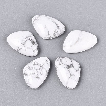 Synthetic Howlite Cabochons, Triangle, Flat Back