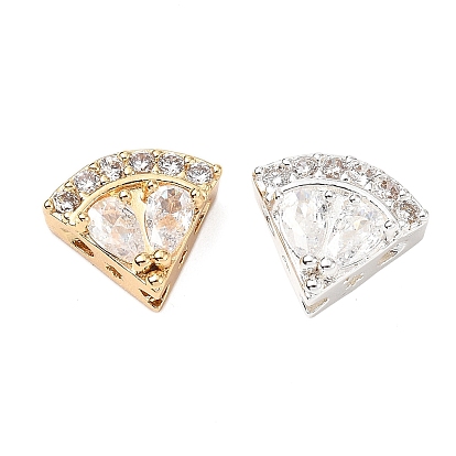 Латунные микро проложить кубического циркония бусы, без кадмия, без никеля и без свинца, вентилятор