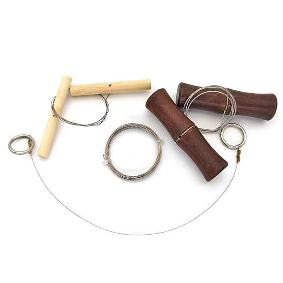 Проволочный резак для глины, с деревянной ручкой, инструмент для гончарного дела из глины