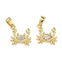 Латунные микропаве прозрачные подвески с фианитом, крабовые прелести, стойки покрытие, долговечный