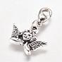Alloy Pendant, with Brass Lobster Claw Clasps, Cherub