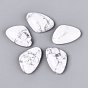 Synthetic Howlite Cabochons, Triangle, Flat Back