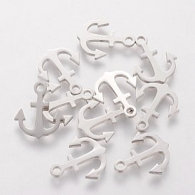 201 Stainless Steel Charms, Anchor