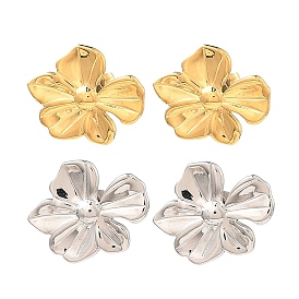 304 Stainless Steel Stud Earrings for Women, Flower