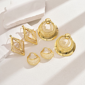 Elegant Classic Brass Earrings for Women, Various Styles Available