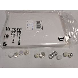 100pcs perles acryliques opaques et transparentes, ronde