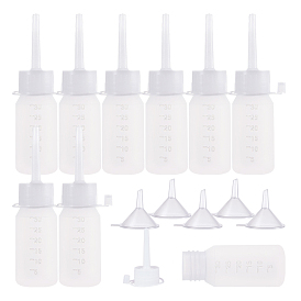 Benecreat 30 бутылочки для отжима мл. градуированные пластиковые бутылки для клея с 5 шт. воронками для жидкостей., аппликатор для масла или клея