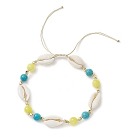 Cowrie Shell and Gemstone Beads Anklets