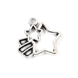 Tibetischer stil Aluminium Anhänger & Charms, Sternschnuppen-Anhänger