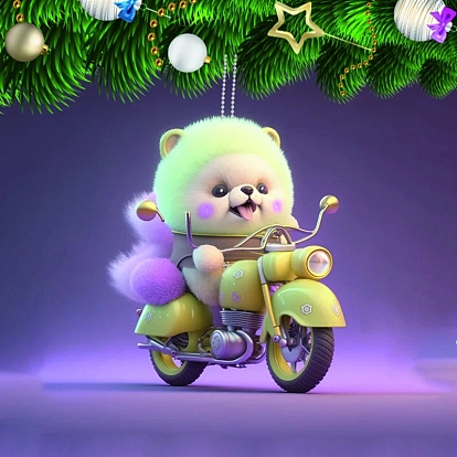 Акриловые подвески для мотоциклов с изображением собак, висячие украшения