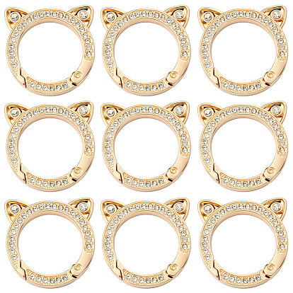 10 шт. цинковый сплав, кристаллы, стразы, пружинные затворные кольца