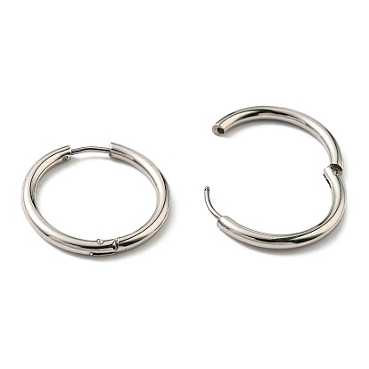 202 Huggie Hoop Earrings with 304 Stainless Steel Pins for Women