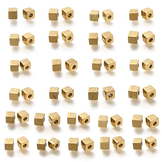 26шт ионное покрытие (IP) 304 шарики из нержавеющей стали, куб с письмом ~ г