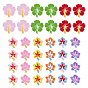 36Pcs 9 Styesl Polyester Computerized Embroidery Cloth Iron on Sew on Patches, Appliques, Flower