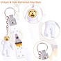 3Pcs Astronaut Keychain Cute Space Keychain for Backpack Wallet Car Keychain Decoration Children's Space Party Favors