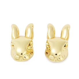 Латунные микро проложить кубического циркония бусы, кролика головы, без кадмия и без свинца