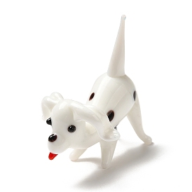 3D Dalmatian Dog Handmade Lampwork Ornaments Figurine, Desk Statue for Home Office Decoration