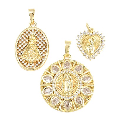 Латунные микро проложить кубического циркония подвески, долговечный, стойки покрытие, без свинца и без кадмия, реальный 18 k позолоченный, прозрачные