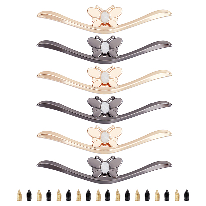 6 наборы 2 цвета цинковый сплав сумка защитный чехол, аксессуары для ремонта мешков, без кадмия и без свинца