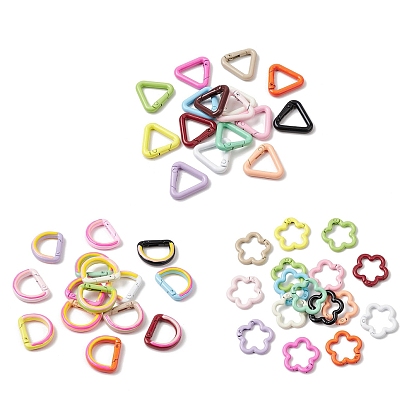 Окрашенные распылением пружинные кольца из сплава, цветок, арка и треугольник