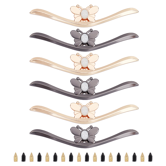 6 наборы 2 цвета цинковый сплав сумка защитный чехол, аксессуары для ремонта мешков, без кадмия и без свинца