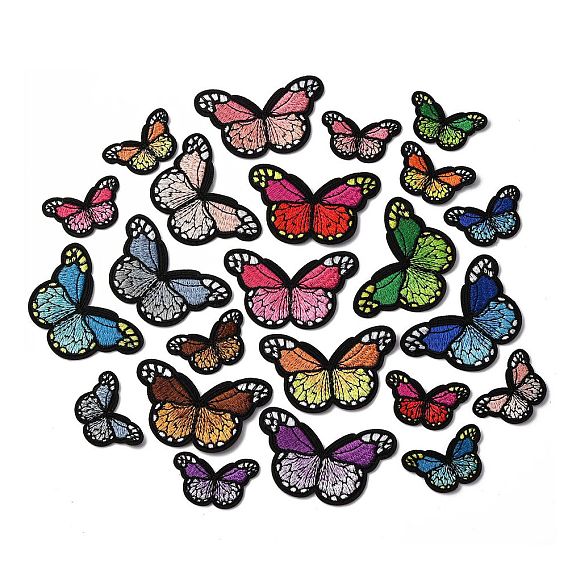 Утюг на ткани для вышивания полиэстера / пришивание заплат, аксессуары для костюма, аппликация, бабочка