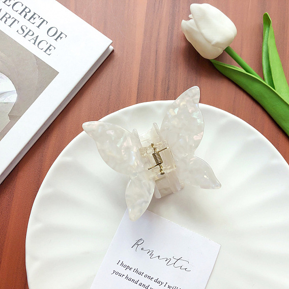 Красочная заколка для волос в виде русалки-бабочки для девочек, стильные аксессуары для волос