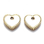 316 Surgical Stainless Steel Charms, with Shell, Heart