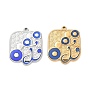 304 Stainless Steel Enamel Pendants, Square Charms