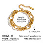 304 Stainless Steel Twisted Knot Link Chain Bracelets for Women