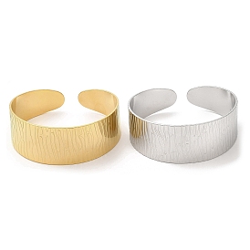 304 текстурированные браслеты-манжеты из нержавеющей стали для женщин