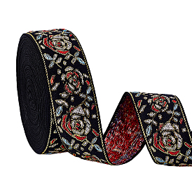 16.5ярдов полиэстеровой ленты с вышивкой в этническом стиле, для аксессуаров одежды