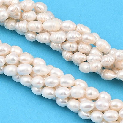 Нити из натурального культивированного пресноводного жемчуга, рис